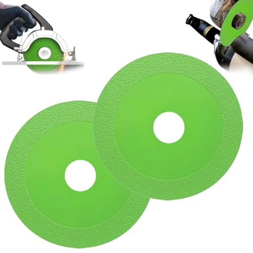 Green Fine Diamantscheibe, 110/115/125 mm Werkie Greenfine Diamantscheibe UltradüNne 1 mm, Winkelschleifer Glastrennscheibe, Glasschneider, Rock Slab Grinding Disc (2 * 125) von Generisch