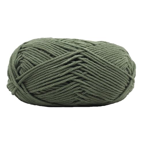 Green Series – 1 Rolle 50 g/Rolle, 5-lagig, Häkeln, Stricken, Milch-Baumwollgarn für Bastelarbeiten, Handarbeitsprojekte (Wasabi-Grün) von Generisch
