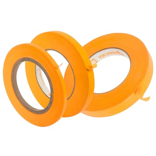 Griffbrett-Abdeckband, Gitarren-Griffbrett-Abdeckband - 3 Stück Malerklebeband - Klebriges Nadelstreifen-Klebeband, breites Maler-Automobil-Klebeband für Lackierkunst, Gitarre von Generisch