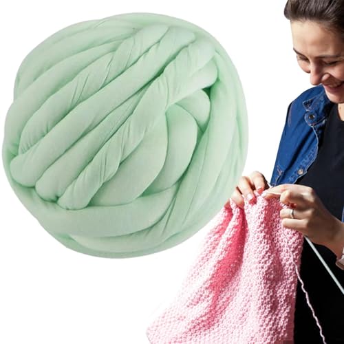 Grobbes Baumwollgarn | Riesengarn Zum Selbermachen | Weiches Und Waschbares Jumbo-Garn | Strickzubehör Ideal Für Decken, Heimdekoration, Projekte & Chunky-Handstricken von Generisch