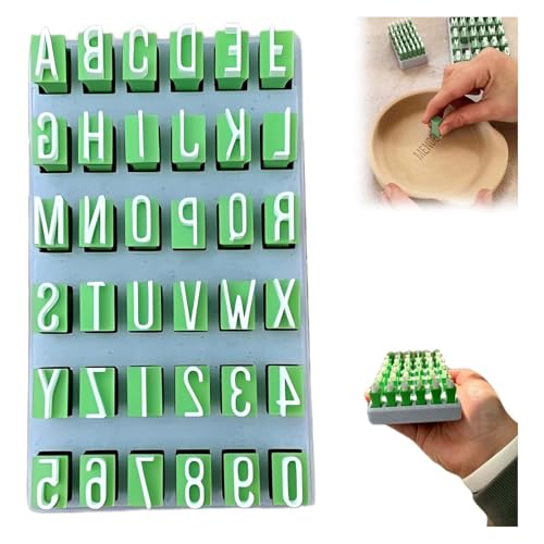 Groß- und Kleinbuchstaben-Alphabet-Stempel-Set, Alphabet-Stempel-Set für Töpferei, handgefertigte Alphabet-Form, Polymer-Ton-Stempel für Keramik, Keramik und Handwerk, kreatives Geschenk für Künstler Groß- und Kleinbuchstaben-Alphabet-Stempel-Set, Alphabet-Stempel-Set für Töpferei, handgefertigte Alphabet-Form, Polymer-Ton-Stempel für Keramik, Keramik und Handwerk, kreatives Geschenk für Künstler von Generisch