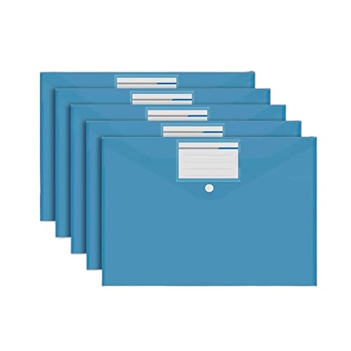 Große Kapazität, Kunststoff-Aktenordner mit Schnappverschluss, 100 Stück, für Datenbindung, Testpapier, Aufbewahrung, Bürobedarf und vielseitige Dateien, Blau von Generisch