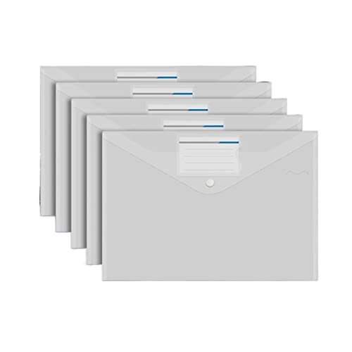 Große Kapazität Kunststoff-Aktenordner für Bürobedarf – Schnappverschluss für Dokumente, Testpapiere, Datentickets – 50/100 Stück weiße Akten – und vielseitige Aufbewahrungslösung von Generisch
