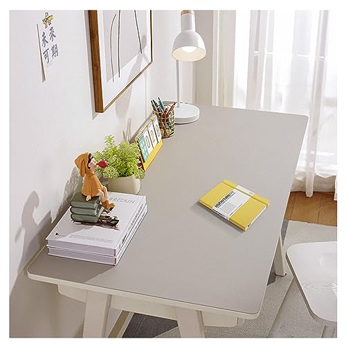 Große Schreibtischunterlage aus PU-Leder, wasserdicht, Schreib- und Mauspad, Schreibtischschutzmatte für Zuhause und Büro, extra groß, 80 x 160 cm, grauer Notizblock und Arbeitsfläche von Generisch