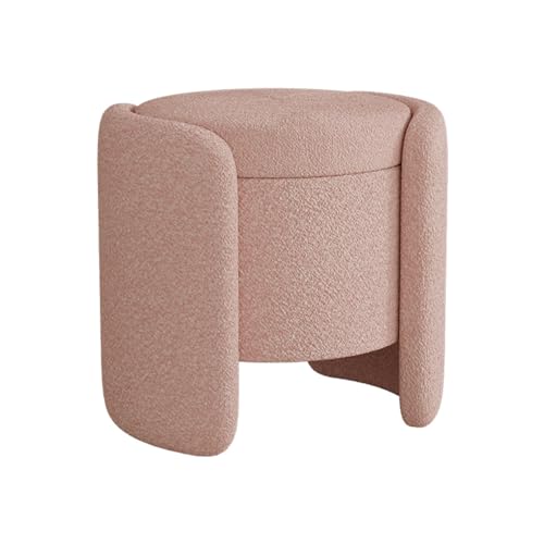 Große ovale Aufbewahrungsbank, Polsterstoff, Nachttisch, Stauraum, Ottomane für Schlafzimmer, Eingangsbereich und Schrank, stilvolles Weiß (100 x 40 x 42 cm) von Generisch
