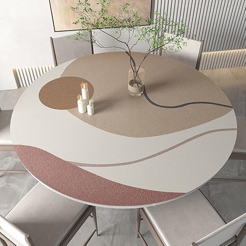 Große runde Tischunterlage aus PU-Leder, wasserdicht und leicht zu reinigen, für Ess- und Couchtisch, stilvolle Heimdekoration, 80 cm Große runde Tischunterlage aus PU-Leder, wasserdicht und leicht zu reinigen, für Ess- und Couchtisch, stilvolle Heimdekoration, 80 cm von Generisch