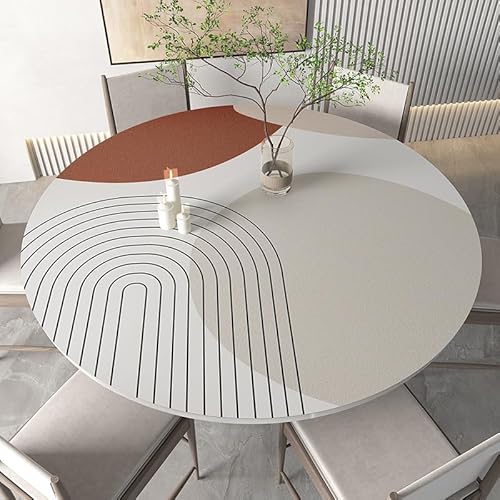 Große runde wasserdichte PU-Leder-Tischmatte EasytoClean Esstischschutz 90 cm für Zuhause und Küche, stilvolle runde Unterlage für Esszimmer Große runde wasserdichte PU-Leder-Tischmatte EasytoClean Esstischschutz 90 cm für Zuhause und Küche, stilvolle runde Unterlage für Esszimmer von Generisch