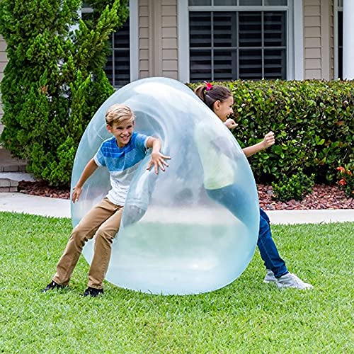 Großer Wasserblasen-Ballon, aufblasbarer wassergefüllter Ball, weicher Gummiball für Outdoor, Strand, Pool, Party, groß (blau, 50–55 cm) von Generisch