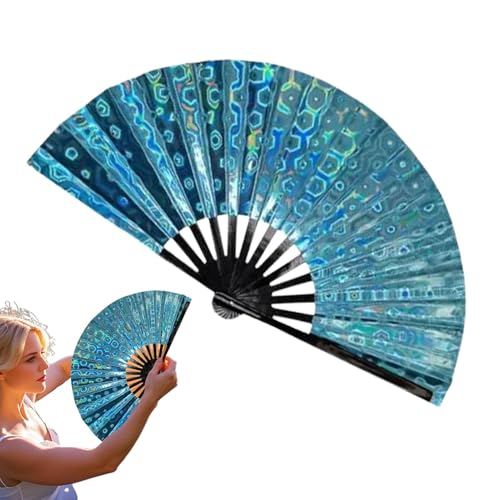 Großer faltender Handlüfter, Handlüfter für Frauen faltbar,Großer Handwerksfallerlüfter - Chinesische japanische Foto -Requisiten, Modeaccessoires mit Holzrahmen für Tanzen, Cosplay, Partydekorationen Großer faltender Handlüfter, Handlüfter für Frauen faltbar,Großer Handwerksfallerlüfter - Chinesische japanische Foto -Requisiten, Modeaccessoires mit Holzrahmen für Tanzen, Cosplay, Partydekorationen von Generisch