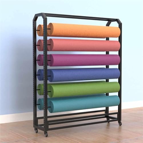 Großes Stoffrollen-Aufbewahrungsregal mit verstellbarer Aufhängestange, Metall, kommerzieller Organizer-Halter, Stoff-Präsentationswagen, für Vinylspulen/Lederrollen/Tapeten (175 cm, 12 Stan Großes Stoffrollen-Aufbewahrungsregal mit verstellbarer Aufhängestange, Metall, kommerzieller Organizer-Halter, Stoff-Präsentationswagen, für Vinylspulen/Lederrollen/Tapeten (175 cm, 12 Stan von Generisch
