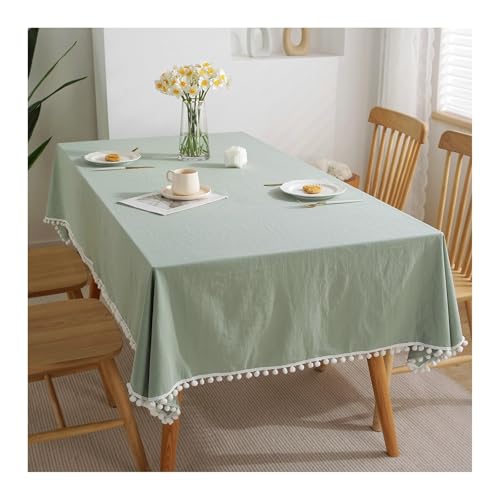 Grüne Baumwoll-Leinen-Tischdecke, 140 x 140 cm, perfekt für Esstischpartys und Veranstaltungen, langlebige und stilvolle Tischdecke, ideale Heimdekoration Grüne Baumwoll-Leinen-Tischdecke, 140 x 140 cm, perfekt für Esstischpartys und Veranstaltungen, langlebige und stilvolle Tischdecke, ideale Heimdekoration von Generisch