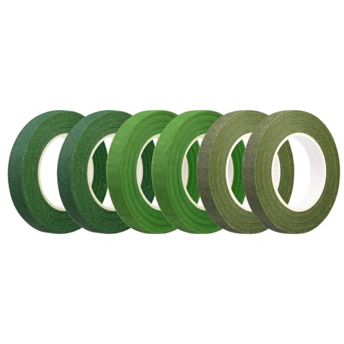 Grünes Floristikband,1,3 cm X 165 m Floristikband Für Kunstblumen | 6 Rollen Floristenwerkzeug Für Bastelprojekte Hochzeitskorsagen Blumengestecke Grünes Floristikband,1,3 cm X 165 m Floristikband Für Kunstblumen | 6 Rollen Floristenwerkzeug Für Bastelprojekte Hochzeitskorsagen Blumengestecke von Generisch
