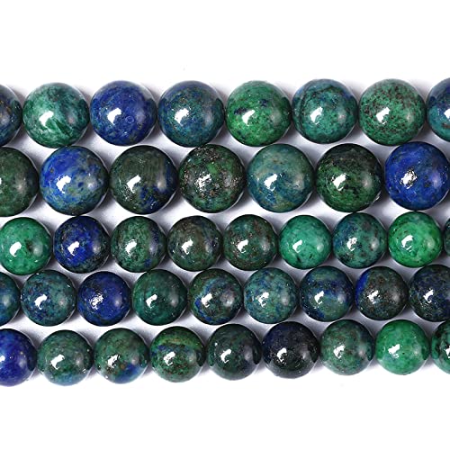 Gu-k6241 natürliche Edelsteinperlen für Schmuckherstellung, Lapislazuli, Chrysokoll, Phönix-Stein, rund, lose, DIY-Armband, Halskette, 4 mm, 90 Stück von Generisch