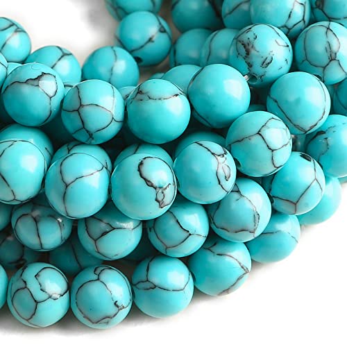 Gu-k7276 Edelstein-Perlen für Schmuckherstellung, 6 mm, Blau, Türkis, 120 Stück von Generisch