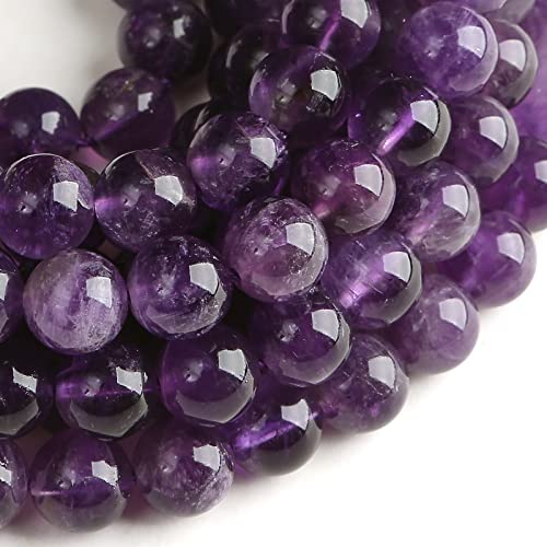 Gu-k7313 Amethyst-Edelstein, Natursteinperlen für Schmuckherstellung, mit Stretchschnur, Abstandshalter, 8 mm, 120 Stück Gu-k7313 Amethyst-Edelstein, Natursteinperlen für Schmuckherstellung, mit Stretchschnur, Abstandshalter, 8 mm, 120 Stück von Generisch
