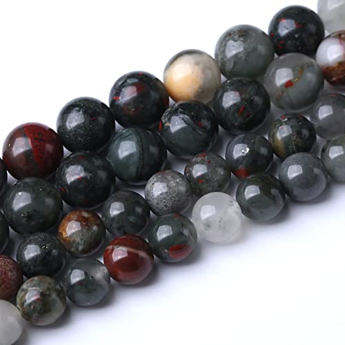 Gu-k7823 natürliche afrikanische Blutsteinperlen für selbstgemachte Schmuckherstellung, Armbänder, Halsketten, Schmuckherstellung, 38,1 cm, 45 Stück Gu-k7823 natürliche afrikanische Blutsteinperlen für selbstgemachte Schmuckherstellung, Armbänder, Halsketten, Schmuckherstellung, 38,1 cm, 45 Stück von Generisch
