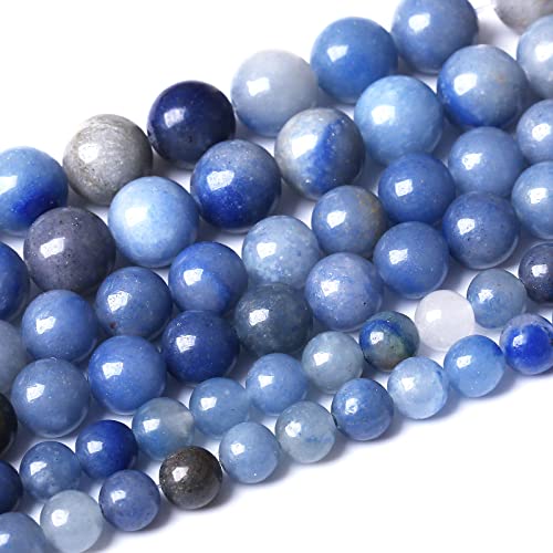 Gu-k7878 natürliche blaue Aventurin-Perlen, rund, lose Steinperlen für Schmuckherstellung, DIY-Armband, 38,1 cm, 48 Stück Gu-k7878 natürliche blaue Aventurin-Perlen, rund, lose Steinperlen für Schmuckherstellung, DIY-Armband, 38,1 cm, 48 Stück von Generisch