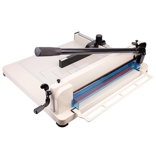 Guillotine Papierschneider, robuster Guillotine-Papierschneider, A3, Trimmer für 400 Blatt, industrieller Papierschneider mit Sicherheitsschutz & Klingenverriegelung, Präzisionsschneiden für Karton Guillotine Papierschneider, robuster Guillotine-Papierschneider, A3, Trimmer für 400 Blatt, industrieller Papierschneider mit Sicherheitsschutz & Klingenverriegelung, Präzisionsschneiden für Karton von Generisch