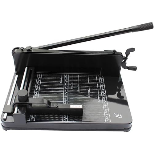 Guillotine Papierschneider mit Sicherheitsabdeckung, Präzisionsschnitt für Karton und Dokumente, ideal für Büro, Zuhause und Schule von Generisch