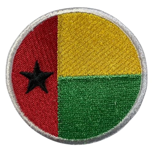 Guinea-Bissau Flagge Patch Rund - 6cm Besticktes Bügelbild Aufbügler Aufnähen - Taktisches Militär Emblem für Jacken, Rucksäcke, Hüte, Westen & Kleidung - Kreisförmige Nationalflagge Patch Guinea-Bissau Flagge Patch Rund - 6cm Besticktes Bügelbild Aufbügler Aufnähen - Taktisches Militär Emblem für Jacken, Rucksäcke, Hüte, Westen & Kleidung - Kreisförmige Nationalflagge Patch von Generisch