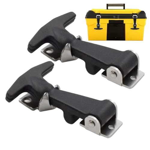 Gummi-Kassen-Schubladen-Verriegelung Rostfreie Klemme Flexibler T-Griff | Truck Cargo Cappuccetto Fissatener Trailer Closrai Closrai Bonnet Secure Auto Toolbox Metal Encosure P von Generisch