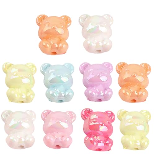 Gummibärchen aus Harz, Gummibärchenperlen, 10 Stück Harz-Süßigkeitsperlen mit vertikalem Loch, Niedliche Tierperlen, lose Abstandshalter für Armbänder, Ohrringe, Halsketten Gummibärchen aus Harz, Gummibärchenperlen, 10 Stück Harz-Süßigkeitsperlen mit vertikalem Loch, Niedliche Tierperlen, lose Abstandshalter für Armbänder, Ohrringe, Halsketten von Generisch