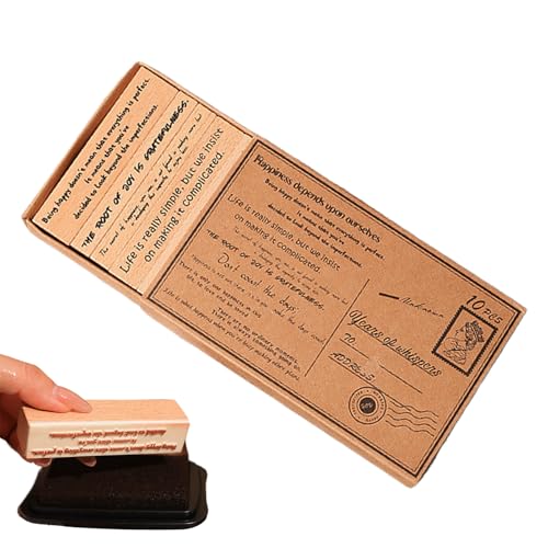 Gummistempel aus Holz, Retro, dekorative Scrapbooking-Stempel, exquisites Kunsthandwerk Zubehör, Kartenherstellung, Drucke, Zubehör für Erwachsene, Teenager, Enthusiasten Gummistempel aus Holz, Retro, dekorative Scrapbooking-Stempel, exquisites Kunsthandwerk Zubehör, Kartenherstellung, Drucke, Zubehör für Erwachsene, Teenager, Enthusiasten von Generisch
