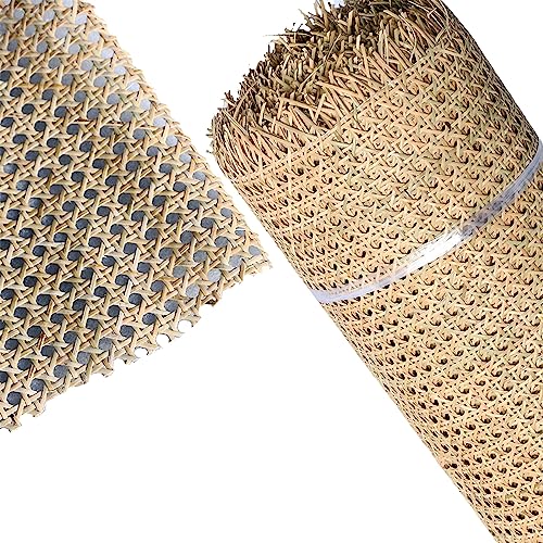 Gurtband aus natürlichem Rattan für Stuhlreparatur – vorgewebtes offenes Netzmaterial, für Möbelrestaurierung und DIY-Projekte von Generisch