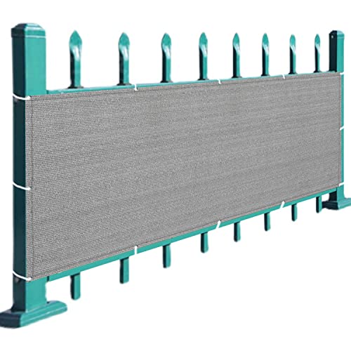HLLING 1 m/1,2 m Balkon – reißfestes HDPE-Windschutznetz mit Ösen und Schnur – ideal für Terrassen, Decks und Außenbereiche von Generisch