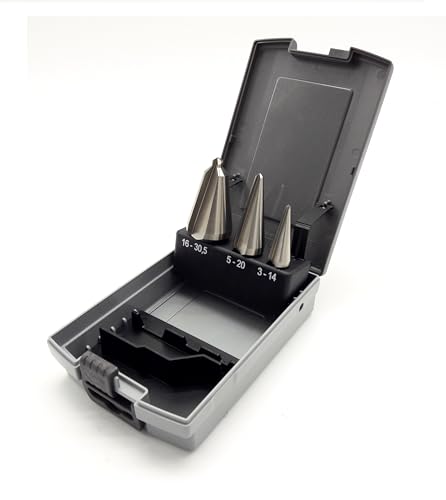 HSS-G Blechschälbohrer-Set, 3-teilig, 3-14, 5-20, 16-30,5 mm, in Aufbewahrungsbox HSS-G Blechschälbohrer-Set, 3-teilig, 3-14, 5-20, 16-30,5 mm, in Aufbewahrungsbox von Generisch