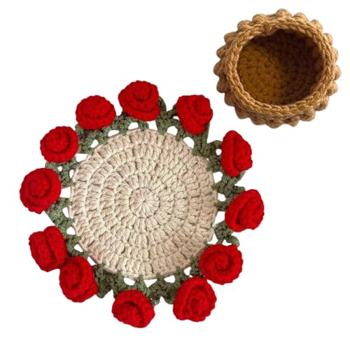 Häkelblumen Untersetzer | Häkeln Deko Untersetzer | Ästhetisch Weiche Vintage Unterlagen Für Tisch Zuhause Büro Häkelblumen Untersetzer | Häkeln Deko Untersetzer | Ästhetisch Weiche Vintage Unterlagen Für Tisch Zuhause Büro von Generisch