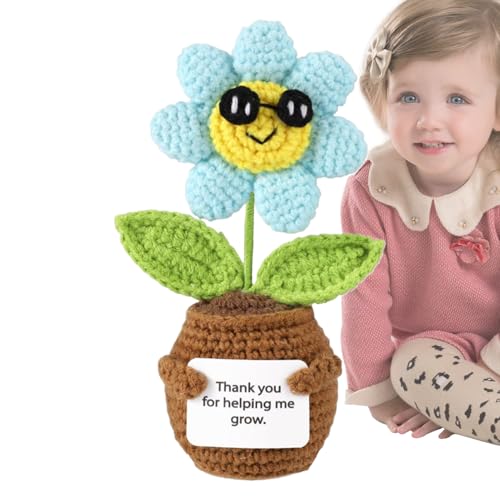 Häkeln Sonnenblumen – Häkelset Für Sonnenblume, Handgemachtes Häkelblumen-Kit | Anleitung Und Garn Inklusive, Perfekt Für Anfänger Und Profis, Ideal Als Deko, Geschenk Oder Schlüsselanhänger von Generisch