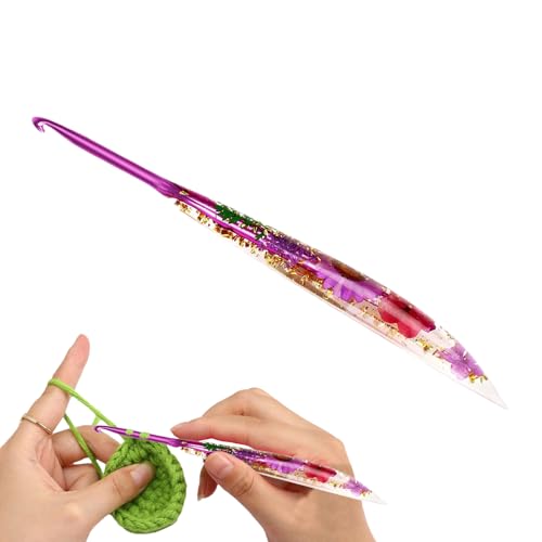 Häkelnadel Set Für Anfänger, Ergonomische Häkelhaken, Garnhäkeln Mit Blumenharzgriffen Für Handgefertigtes Häkeln Für Anfänger Häkelnadel Set Für Anfänger, Ergonomische Häkelhaken, Garnhäkeln Mit Blumenharzgriffen Für Handgefertigtes Häkeln Für Anfänger von Generisch