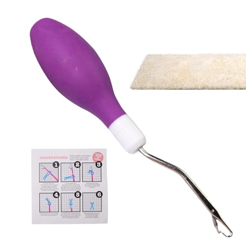 Häkelnadel mit Riegel, Knüpfwerkzeug,Stabiler Knüpfhaken mit komfortablem Griff | Knüpfhakenzubehör, ergonomische Häkelnadeln mit Gummigriff Häkelnadel mit Riegel, Knüpfwerkzeug,Stabiler Knüpfhaken mit komfortablem Griff | Knüpfhakenzubehör, ergonomische Häkelnadeln mit Gummigriff von Generisch