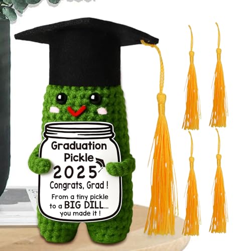 Häkelpuppe | Motivationshilfe Mit 5 Farbigen Quasten - Schreibtischdekoration Gestrickter Abschlussbegleiter Mit Motivationskarte Für Geburtstag Zuhause Wohnzimmer Schlafzimmer Häkelpuppe | Motivationshilfe Mit 5 Farbigen Quasten - Schreibtischdekoration Gestrickter Abschlussbegleiter Mit Motivationskarte Für Geburtstag Zuhause Wohnzimmer Schlafzimmer von Generisch