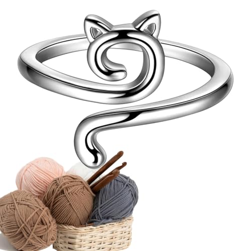 Häkelring – Spann-Häkelring | Häkelringe zum Häkeln | Katzenhäkelwerkzeuge | Spannring für Finger | Verstellbare Metall-Fingerhalter für offene Garnführung | Häkelspannwerkzeuge zum Quilten Häkelring – Spann-Häkelring | Häkelringe zum Häkeln | Katzenhäkelwerkzeuge | Spannring für Finger | Verstellbare Metall-Fingerhalter für offene Garnführung | Häkelspannwerkzeuge zum Quilten von Generisch