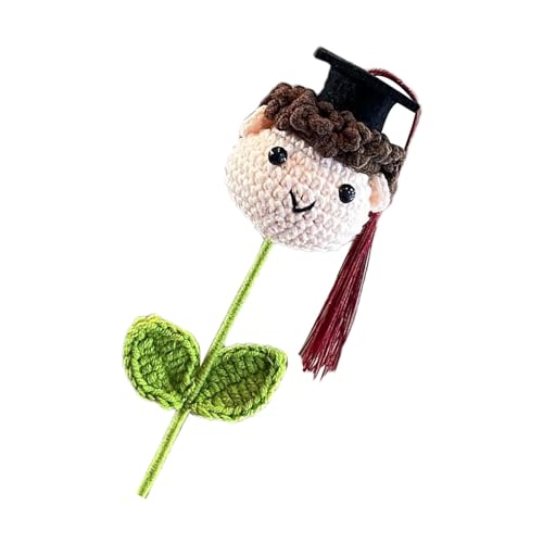 Häkelstrauß zum Schulabschluss – Häkelstrauß – handgefertigte Häkelpuppe, Doktorhut für und Mädchen, Häkelblumen, Zubehör Häkelstrauß zum Schulabschluss – Häkelstrauß – handgefertigte Häkelpuppe, Doktorhut für und Mädchen, Häkelblumen, Zubehör von Generisch