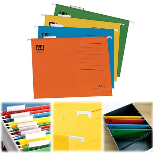 Hängeregister Mappen A4, 4 Stück Hanging File Folders, Aufbewahrung und Organisation, Bunt Hängemappen Aufbewahrung für Schule, Zuhause, Arbeit, Büro, Organisation, Ablagefächer Stapelbar(A4+FC*2) Hängeregister Mappen A4, 4 Stück Hanging File Folders, Aufbewahrung und Organisation, Bunt Hängemappen Aufbewahrung für Schule, Zuhause, Arbeit, Büro, Organisation, Ablagefächer Stapelbar(A4+FC*2) von Generisch
