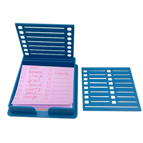 Haftnotiz Schablone,Sticky Note Stencil,Haftnotiz-Spender,Vielseitiger Halter Für Haftnotizvorlagen Für Lehrer,Tragbare Schablone Für Haftnotizen, Aufbewahrungsbox Mit Doppeltem Einsatz Für Selbstkleb von Generisch