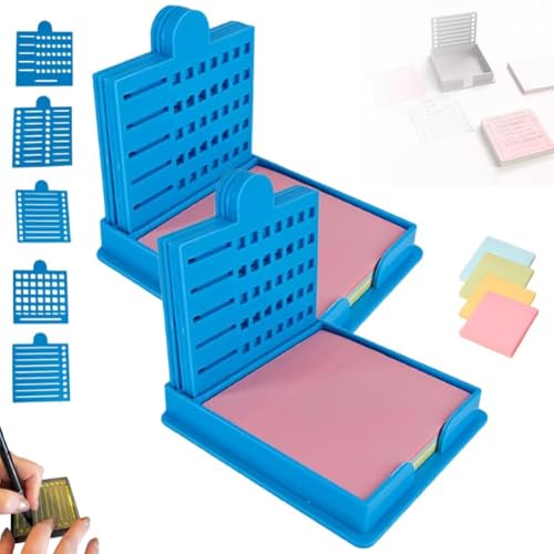 Haftnotiz-Schablone und Halter-Set – ultimativer Spender mit 5 vielseitigen Vorlagen, intelligenter Haftnotiz-Organizer für To-Do-Listen, Steigerung der Produktivität und Master-Tagesplanung (2 Stück Haftnotiz-Schablone und Halter-Set – ultimativer Spender mit 5 vielseitigen Vorlagen, intelligenter Haftnotiz-Organizer für To-Do-Listen, Steigerung der Produktivität und Master-Tagesplanung (2 Stück von Generisch