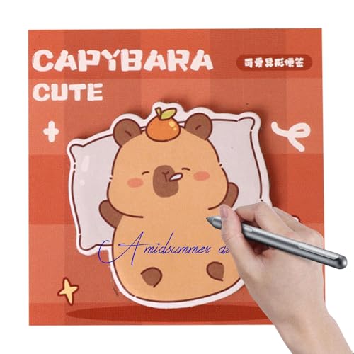 Haftnotizblöcke, lustige Haftnotizen | Cartoon Tier Capybara Haftnotizen | Notizzettel, herausnehmbare Notizblöcke für Bücher, Monitore, Wände und Fenster Haftnotizblöcke, lustige Haftnotizen | Cartoon Tier Capybara Haftnotizen | Notizzettel, herausnehmbare Notizblöcke für Bücher, Monitore, Wände und Fenster von Generisch