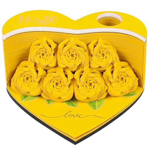 Haftnotizen, 3D-Notizblock, dekorative Blumenform, Papierschnitzkarte für Zuhause, Arbeit oder kreative Bastelprojekte, 10,4 x 10,9 x 5,5 cm, 198 g Haftnotizen, 3D-Notizblock, dekorative Blumenform, Papierschnitzkarte für Zuhause, Arbeit oder kreative Bastelprojekte, 10,4 x 10,9 x 5,5 cm, 198 g von Generisch
