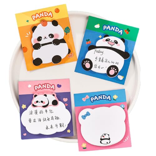Haftnotizen, niedliche Notizblöcke, 4 Stück, Kawaii-Panda-Marker, Flaggen für Büro, Schule, Planer und Tagebücher von Generisch
