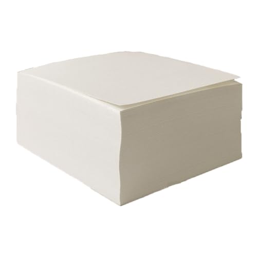 Haftnotizen 8 x 8 cm, selbstklebende Haftnotizen, Notizwürfel, Notizblock, starke Haftnotizen, 400 Blatt/Würfel (White, One Size) von Generisch