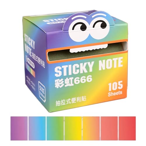 Haftnotizen mit niedlichem Muster (105 Blatt/Rolle), verbesserte Monster-Haftnotizen, kreative Haftnotizen, Farbe zum Schulanfang, Geschenk für Lehrer und Schüler von Generisch