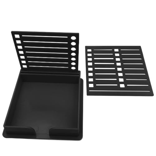 Haftnotizhalter Mit 2 Vorlagen, Haftnotiz-Schablone, 3x3cm Notizblöcke Aufbewahrungsbox, Posti t Notizzettel Vorlage, Postits Zettelvorlage, Doppelter Einsatz Aufbewahrungsbox Für Haus Schule Geschäft von Generisch