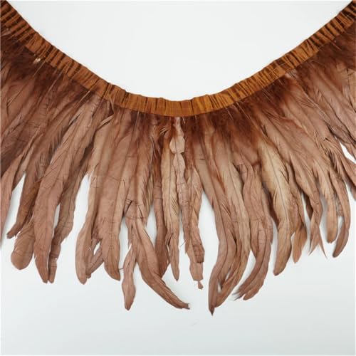 Hahnenschwanz-Federborte, Nähzubehör, farbige Fransen, Nähfedern, DIY, Urlaubsdekorationen, Dunkelbraun, 30–35 cm, 2 m Hahnenschwanz-Federborte, Nähzubehör, farbige Fransen, Nähfedern, DIY, Urlaubsdekorationen, Dunkelbraun, 30–35 cm, 2 m von Generisch