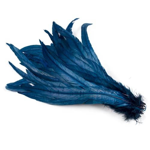 Hahnschwanzfedern, 100 Stück, 25–40 cm, Federn für Bastelarbeiten, Kostüm und Halloween-Party, Marineblau, 35–40 cm Hahnschwanzfedern, 100 Stück, 25–40 cm, Federn für Bastelarbeiten, Kostüm und Halloween-Party, Marineblau, 35–40 cm von Generisch