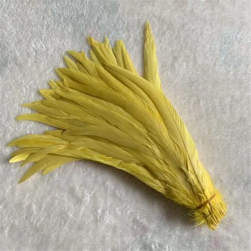Hahnschwanzfedern, 35-40/25-30/30-35 cm, für Bastelarbeiten, Kostüm und Halloween-Party, gelb, 30–35 cm, 500 Stück Hahnschwanzfedern, 35-40/25-30/30-35 cm, für Bastelarbeiten, Kostüm und Halloween-Party, gelb, 30–35 cm, 500 Stück von Generisch