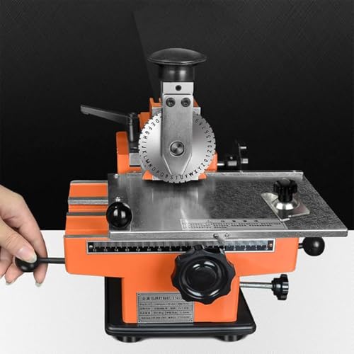 Halbautomatische Metallplattenprägemaschine, langlebiges Chrom-Vanadium-Stahl-Charakterrad für professionellen Hundemarken- und PVC-Kartendruck von Generisch